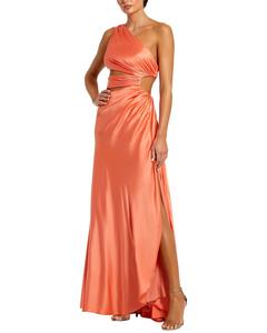 Платье Mac Duggal с вырезами из атласа Mac Duggal, оранжевый