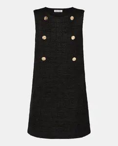 Платье-пиджачок с золотыми пуговицами Easy Wear, черный