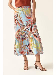 Длинная юбка TATUUM, цвет hellblau/orange