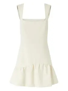 Мини-платье с оборкой по подолу PINKO, белый