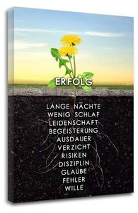 Картина на холсте Hustling Sharks Löwenzahn des Erfolgs, черный