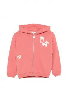 Графическое худи на молнии Bonpoint, розовый