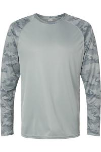 Футболка с длинным рукавом Paragon Cayman Performance Camo Colorblock, цвет medium grey