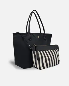 Большая сумка через плечо с органайзером Lonbali, черный