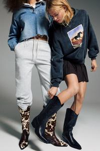 Ковбойские сапоги Pull And Bear, черный