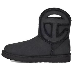 Угги зимние Telfar x UGG Logo Mini замшевые с аппликацией, черный