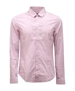 Полосатая рубашка розово-белого цвета Patrizia Pepe, розовый