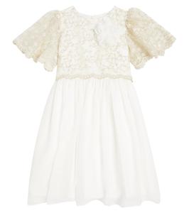 Кружевное платье Patachou, Gold Embroidered