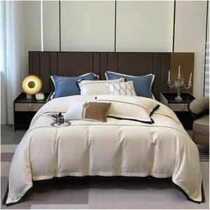 DARSOME Комплект постельного белья из египетского хлопка 1000TC с вышивкой белый HY001 White