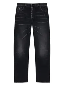 Пятикарманные выцветшие джинсы Moschino, серый