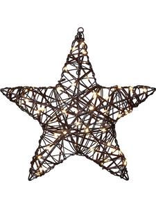 STAR Trading Декоративный светодиодный подвесной светильник "Vicke Star" коричневого цвета - (Ш)40 x (В)40 см