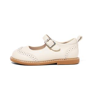 Дышащие детские кожаные кроссовки Balance Snoffy, кремовый/белый