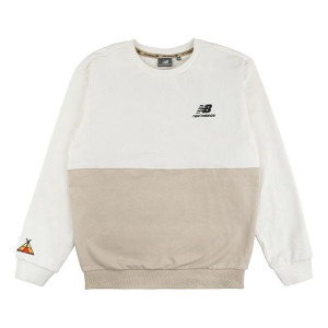 Толстовка New Balance x JHI Crossover Printing Colorblock Casual Round Neck Pullover White, белый