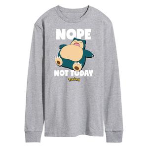 Мужская футболка Pokemon Nope Not Today с длинным рукавом Licensed Character
