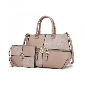 Mkf Collection Maji Женская сумка-саквояж из веганской кожи с ремешком на ремешке от Mia K MKF Collection, цвет Taupe