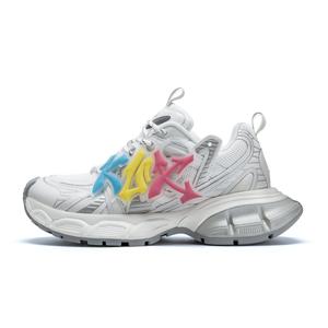 Кроссовки Space Ship с амортизацией, противоскользящие, износостойкие, дышащие, увеличивающие рост, низкие, массивные, унисекс KUX, Ecru