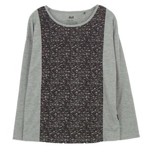 JACK WOLFSKIN Рубашка Moro Panel с длинным рукавом серого цвета