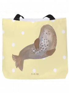 Шоппер Mr. & Mrs. Panda, желтый пастельный