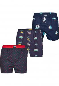 Боксеры 3-PACK PRINT Happy Shorts, темно-зеленый
