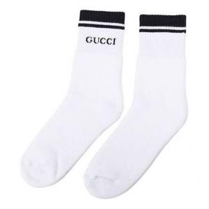 Носки Gucci Logo-intarsia Cotton-Blend Socks 'White Black' 496493-4G293-9000, белый