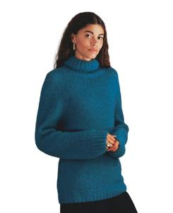 Женский свитер с высоким воротником из альпаки Cott Slch Celtic & Co, Deep icelandic blue