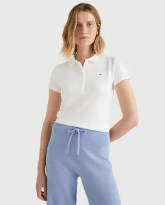 Базовая женская рубашка-поло Tommy Hilfiger белого цвета, белый