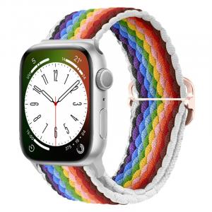 Biaodaige Часы Strap All Compatibility Nylon Material 120 190mm, White Rainbow