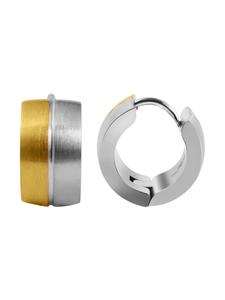 Adeliás Женские серьги - серьги-кольца на шарнирах из нержавеющей стали белого цвета