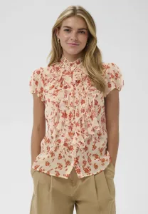 Блузка lilja с жатой тканью и пуговицами Saint Tropez, Seedpearl Valiant Daisy