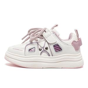 Низкие детские кроссовки для повседневной жизни HOBIBEAR, бежевый/фиолетовый