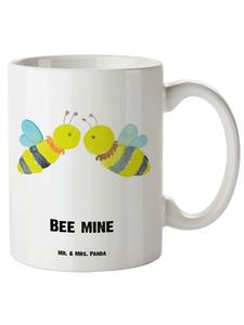 Кружка XL с изображением пчелы и надписью белого цвета Mr. & Mrs. Panda