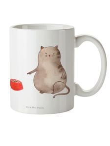 Детская кружка "Кот ест, не говоря ни слова" в белом цвете Mr. & Mrs. Panda