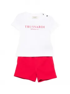 Комплект из Футболка и шорт с логотипом Trussardi Junior, белый