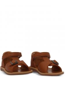 Кожаные сандалии с открытым носком Pom D'api, коричневый