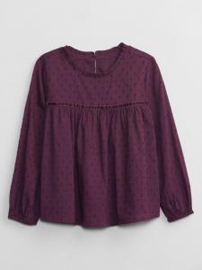 Детская блузка с рукавами-фонариками. Gap, фиолетовый
