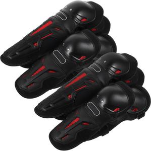 Комплект защитной экипировки для мотоциклиста Alipis, 4 предмета: налокотники и наколенники, защитная экипировка для велоспорта., Black