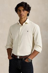 Хлопковая рубашка Polo Ralph Lauren, бежевый