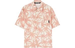Рубашка с принтом пальмы Palm Angels, розовый