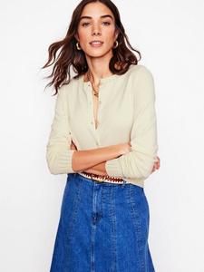 Кардиган с круглым вырезом emilia Boden, цвет Warm Ivory