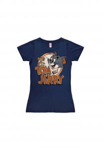 Новая футболка для девочек с логотипом Tom & Jerry LOGOSHIRT, темно-синий