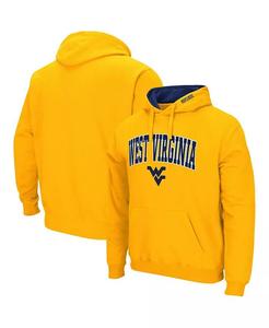 Мужская толстовка с капюшоном золотистого цвета West Virginia Mountaineers Arch and Logo 3.0 Colosseum