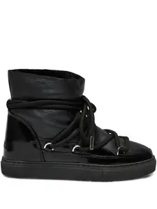 Классические лакированные кожаные кеды на шнуровке Inuikii, черный