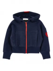 Худи с нашивкой-логотипом Monnalisa, синий