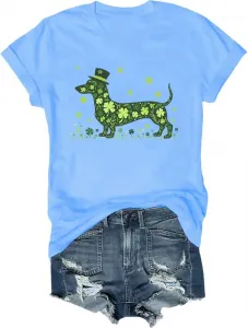 Футболка с таксой на День святого Патрика