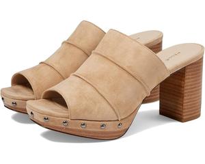 Пель Мода Амери Сандалии Коричневые Замшевые Круглый Носок Блок Каблук Слипоны PELLE MODA