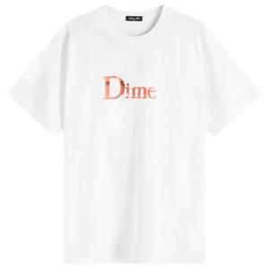 Классическая блестящая футболка Dime, белый
