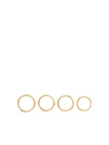 Кольцо Jil Sander engraved logo irregular-surface rings (set of four), золотой