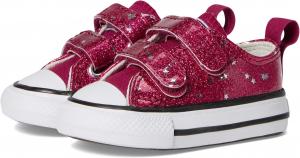 Кроссовки Converse Kids Chuck Taylor All Star Glitter Easy On, цвет Sporty Berry/White/Egret
