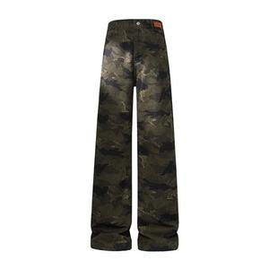 HUANQIU Джинсы Unisex Camouflage Coffee [High Quality Cleanfit] Moderate Straight Fit