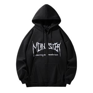 Свитшот Unisex LIGHTNING MONSTER, белый (с флисовой подкладкой и утепленный)